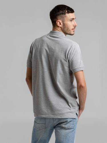 Рубашка поло мужская Virma Premium, серый меланж фото 8