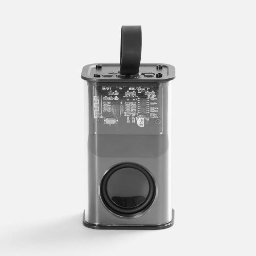 Bluetooth-колонка с подсветкой Groove, серая фото 3