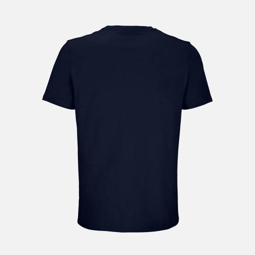 Футболка унисекс Lyam, темно-синяя фото 3