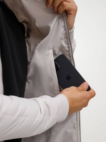 Куртка унисекс Warmbridge, светло-серая фото 12