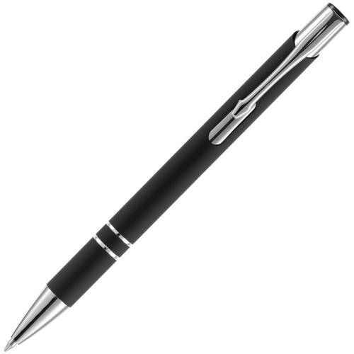 Ручка шариковая Keskus Soft Touch, черная фото 4