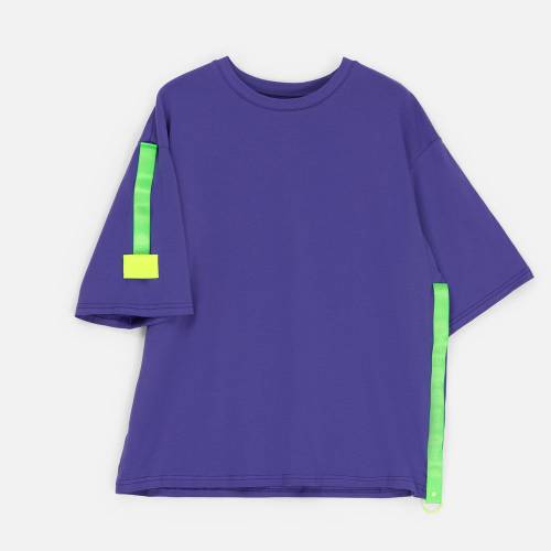 Футболка унисекс оверсайз Street Vibes, фиолетовая фото 14