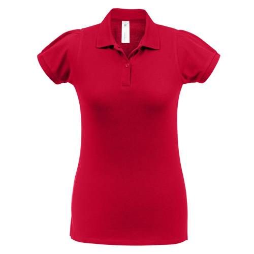 Рубашка поло женская Heavymill красная фото 2