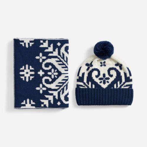 Шапка Wintertude, синяя с белым фото 4