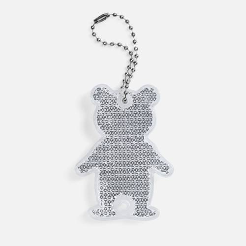 Пешеходный светоотражатель с цепочкой «Мишка», белый фото 2 Пешеходный светоотражатель с цепочкой «Мишка», белый фото 2