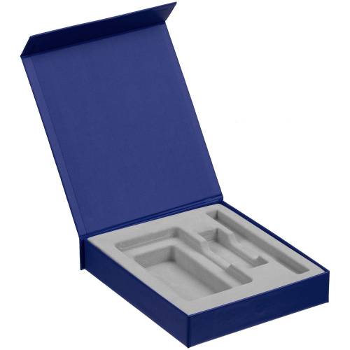 Коробка Latern для аккумулятора 5000 мАч, флешки и ручки, синяя фото 2