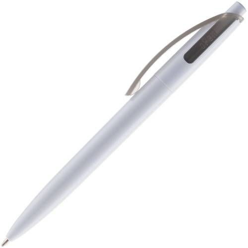Ручка шариковая Bento, белая с серым фото 3