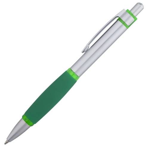 Ручка шариковая Boomer, с зелеными элементами фото 3