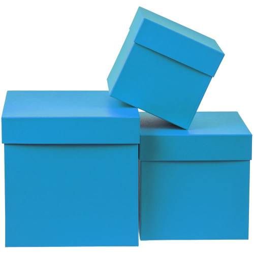 Коробка Cube, L, голубая фото 6