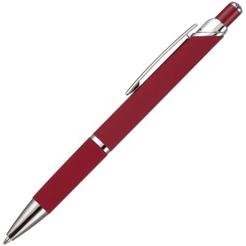 Ручка шариковая Chromos Soft Touch, красная фото 4