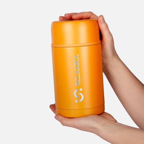 Термос для еды Relaxika 1000, желтый фото 6