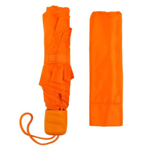 Зонт складной Basic, оранжевый фото 5