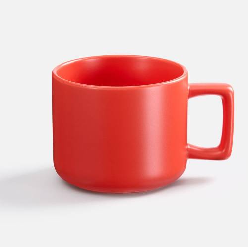 Чашка Jumbo в коробке матовая, красная фото 3