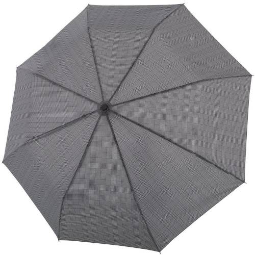 Складной зонт Fiber Magic Superstrong, серый в клетку фото 2