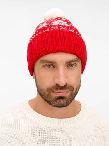 Шапка Holidale, красная с молочным фото 8