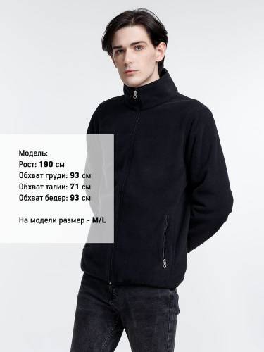 Куртка флисовая унисекс Nesse, черная фото 6