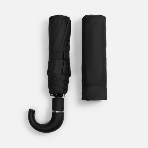 Зонт складной Hooklook, черный фото 5