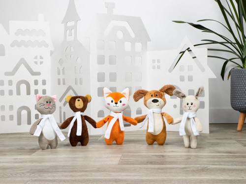 Мягкая игрушка Beastie Toys, собачка с белым шарфом фото 9 Мягкая игрушка Beastie Toys, собачка с белым шарфом фото 9