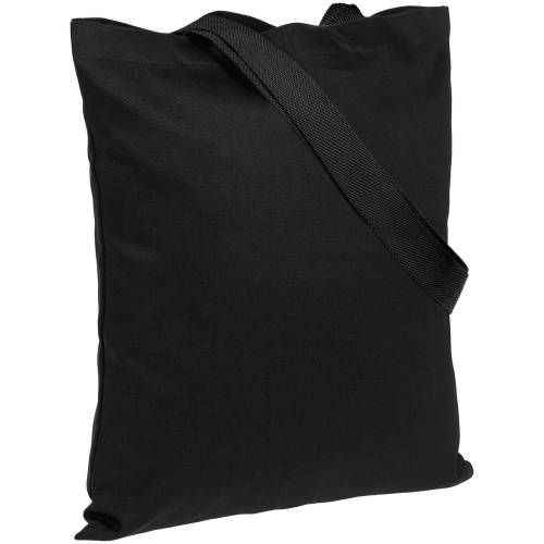 Холщовая сумка BrighTone, черная с черными ручками фото 2