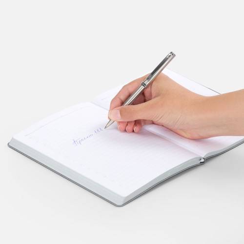 Ручка шариковая Delgado, серебристая фото 5 Ручка шариковая Delgado, серебристая фото 5