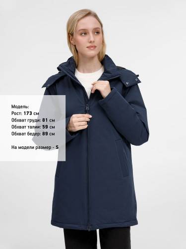 Куртка-парка унисекс Sfera, темно-синяя фото 17