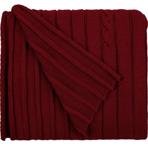 Плед Tressa, красный (бордовый) фото 4