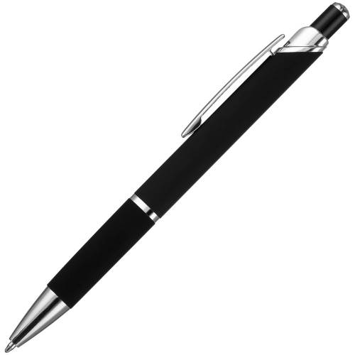Ручка шариковая Chromos Soft Touch, черная фото 4