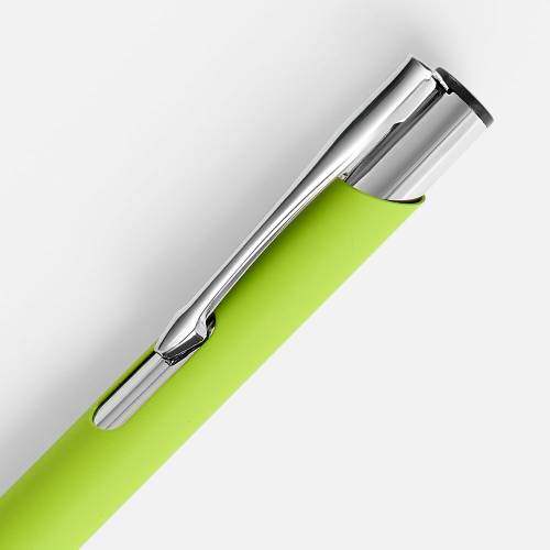 Ручка шариковая Keskus Soft Touch, зеленое яблоко фото 4