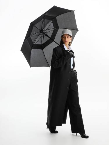 Зонт-трость Dome Double, черный фото 8 Зонт-трость Dome Double, черный фото 8