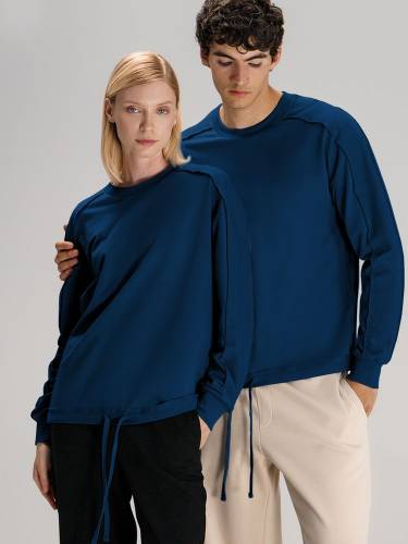 Свитшот унисекс Vozduh, темно-синий фото 11