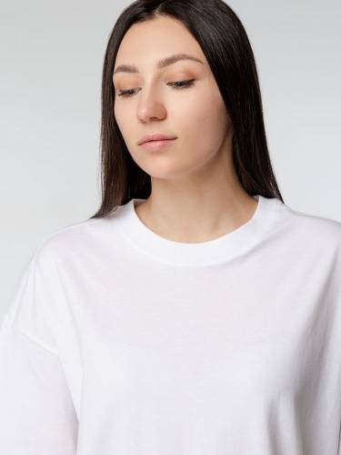 Футболка оверсайз женская Boxy Women, бежевая (льняная) фото 6