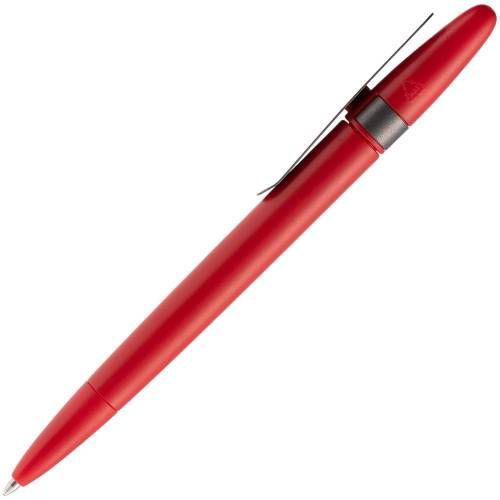 Ручка шариковая Prodir DS5 TSM Metal Clip, красная с серым фото 3