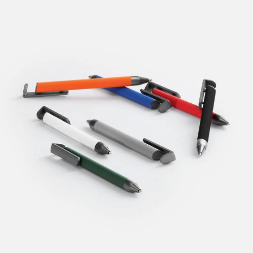 Ручка шариковая Standic с подставкой для телефона, черная фото 7