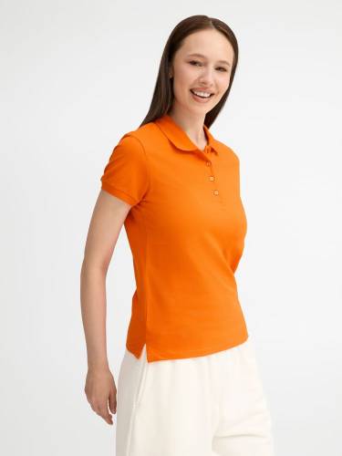 Рубашка поло женская People 210, оранжевая фото 6