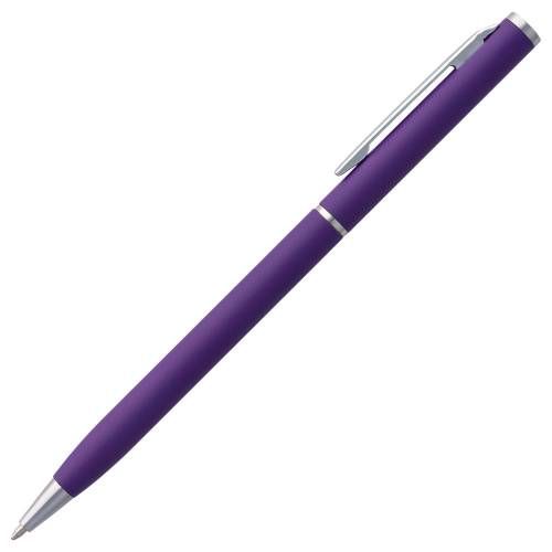Ручка шариковая Hotel Chrome, ver.2, матовая фиолетовая фото 4
