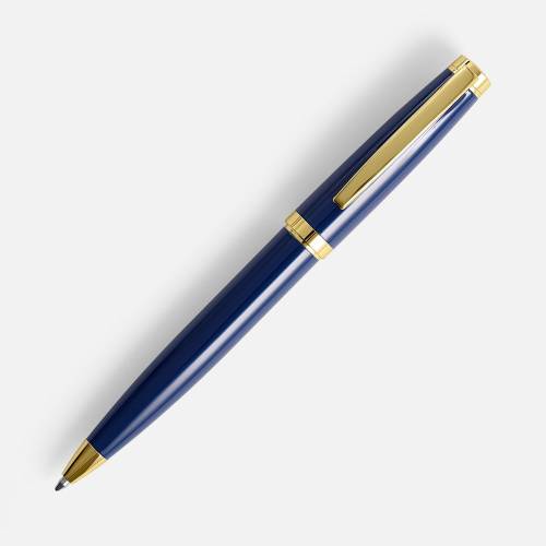 Ручка шариковая Letra Gold, глянцевая, темно-синяя фото 3