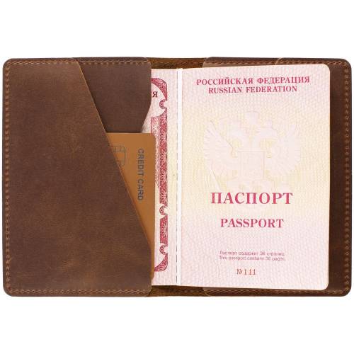 Обложка для паспорта inStream, коричневая фото 7