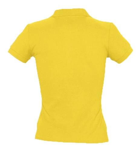 Рубашка поло женская People 210, желтая фото 3