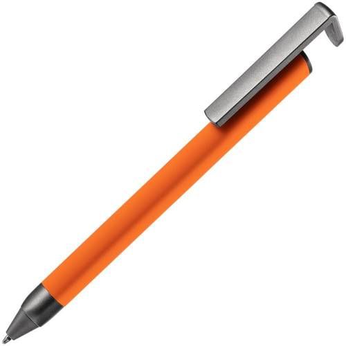 Ручка шариковая Standic с подставкой для телефона, оранжевая фото 2