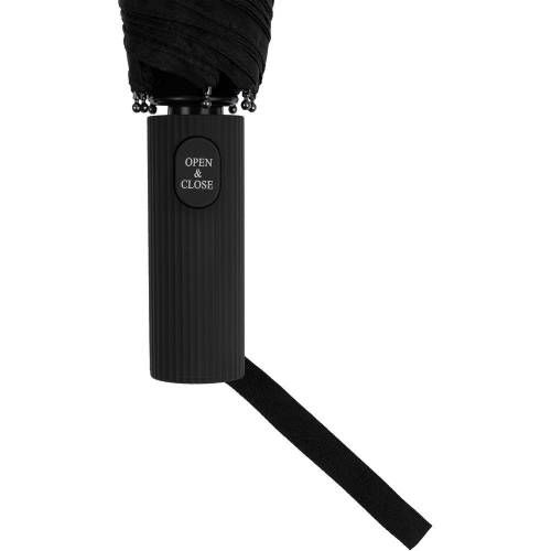 Зонт складной Ribbo, черный фото 7