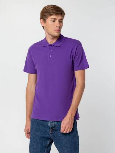 Рубашка поло мужская Summer 170, темно-фиолетовая фото 6