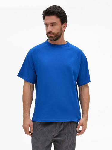 Футболка унисекс оверсайз T2, синяя фото 2