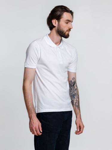 Рубашка поло мужская Adam, белая фото 6