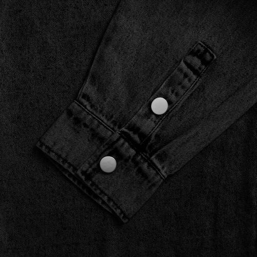 Куртка джинсовая O3, черная фото 9