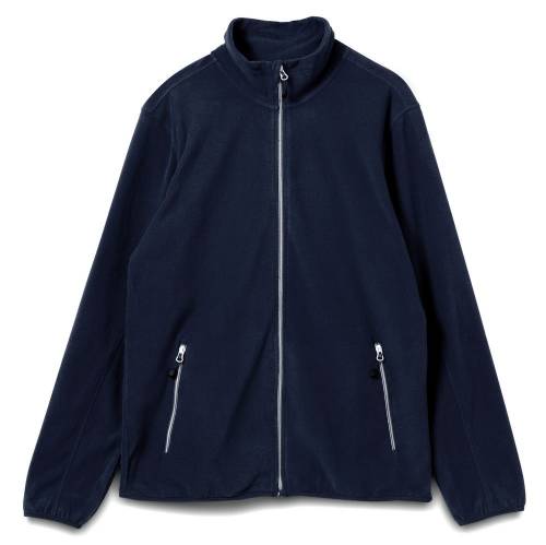 Куртка флисовая мужская Twohand, темно-синяя фото 2