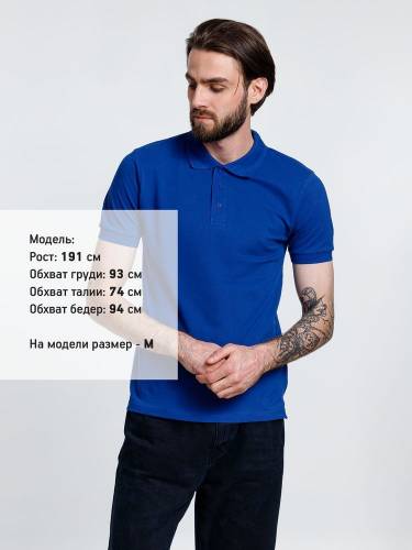 Рубашка поло мужская Adam, ярко-синяя фото 5