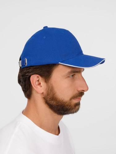 Бейсболка Buffalo, ярко-синяя с белым фото 8