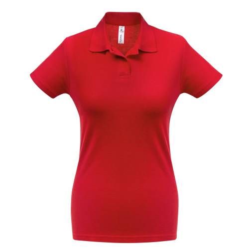 Рубашка поло женская ID.001 красная фото 2