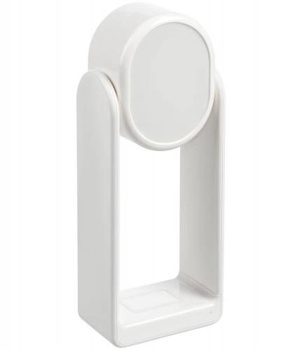 Настольная лампа с зеркалом и беспроводной зарядкой Tyro, белая фото 3