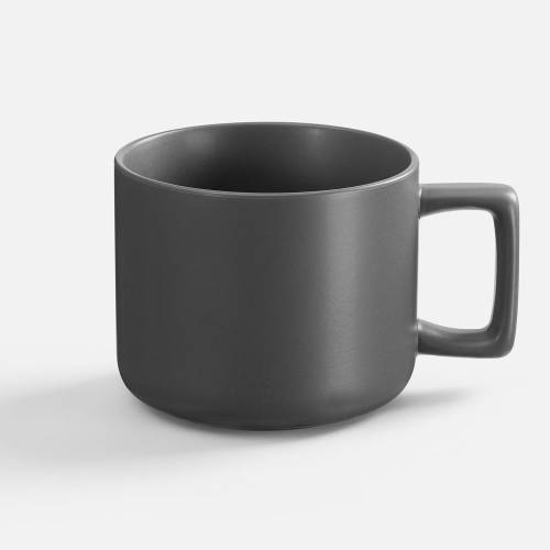 Чашка Jumbo в коробке матовая, темно-серая фото 3